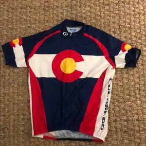 Colorado flag cycling jersey size large
